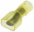 Zástrčka plochá 6,3x0,8 celoizolovaná žlutá