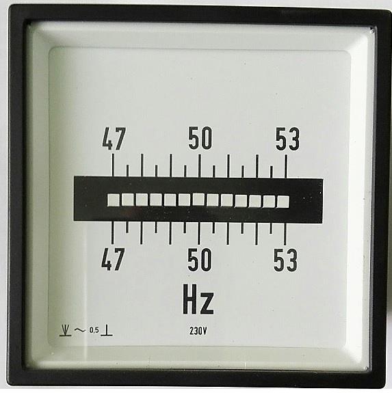 ZQ0217 - Měřič frekvence jazýčkový 47-50-53Hz,230V